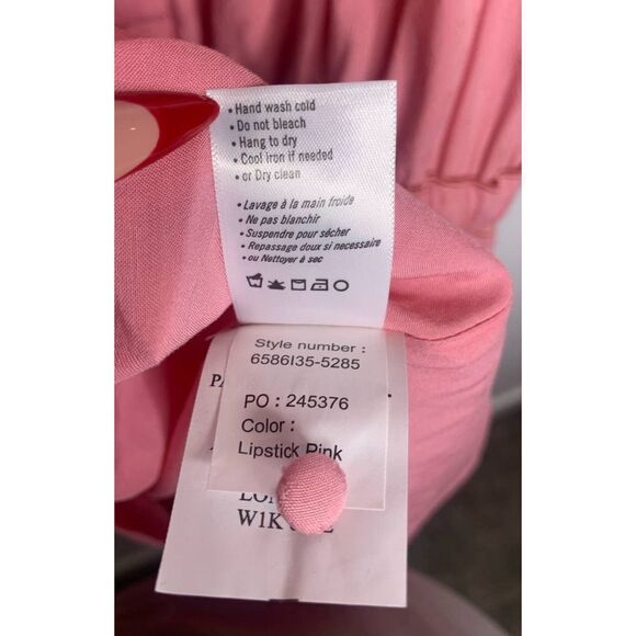 Paige Women's Rosalee Ruffle Sleeve Mini Dress, Lipstick Pink, US Size S, NWT - Picture 8 of 8